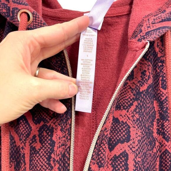 Savage X Fenty Sleep & Shine Hooded Jumpsuit Size S in Red Cocoa - Picture 7 of 12